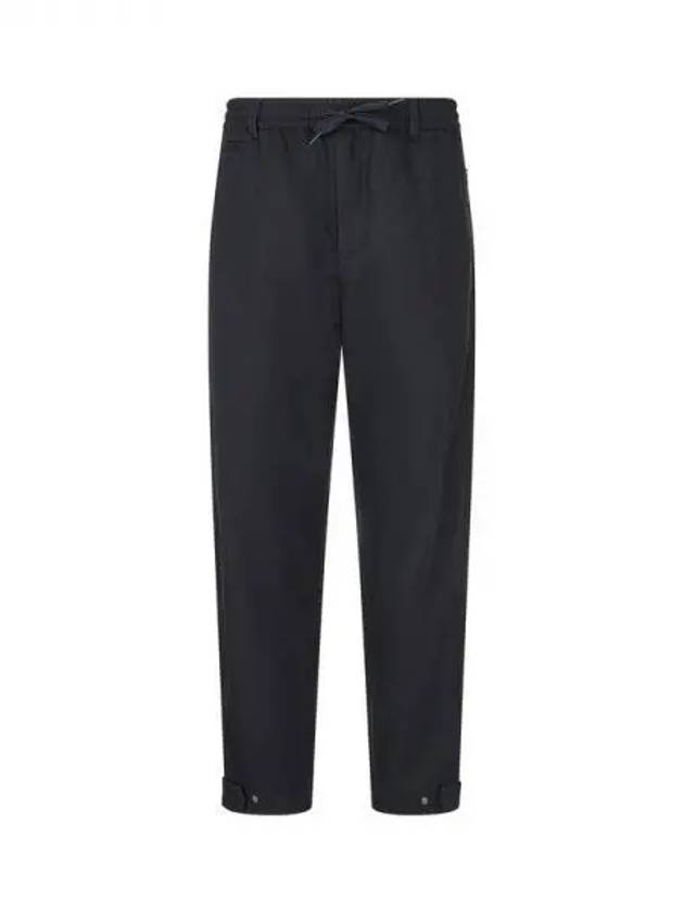 Men s Drawstring Banding Herringbone Pants Black 270291 - EMPORIO ARMANI - BALAAN 1