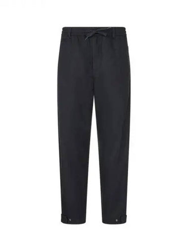 Men s Drawstring Banding Herringbone Pants Black 270291 - EMPORIO ARMANI - BALAAN 1