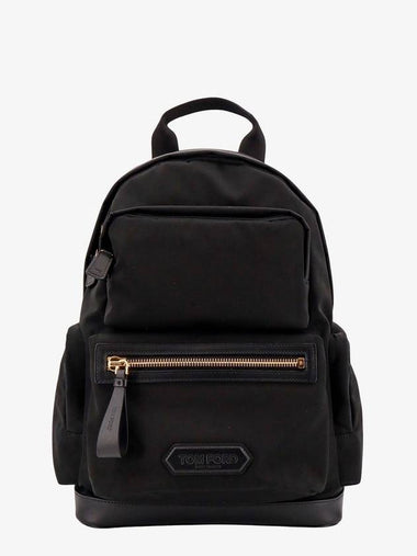 Logo Patch Recycle Nylon Backpack Black - TOM FORD - BALAAN 1