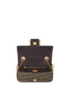 Baguette Chain FF Jacquard Medium Cross Bag Brown - FENDI - BALAAN 5