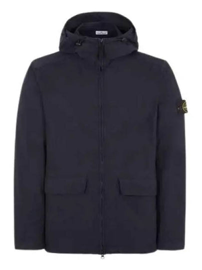 Batavia Garment Dyed Nylon Cotton Hooded Jacket Navy - STONE ISLAND - BALAAN 2