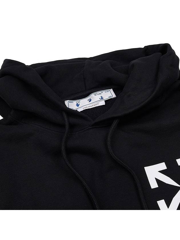 Arrow Logo Print Hoodie Black - OFF WHITE - BALAAN 7