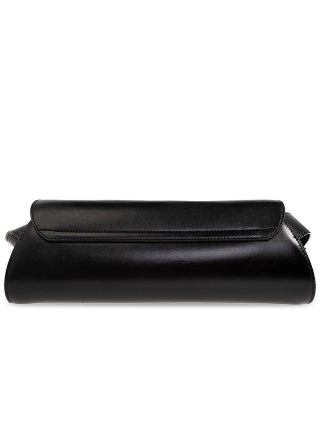 Cannolo Logo Leather Shoulder Bag Black - JIL SANDER - BALAAN 4