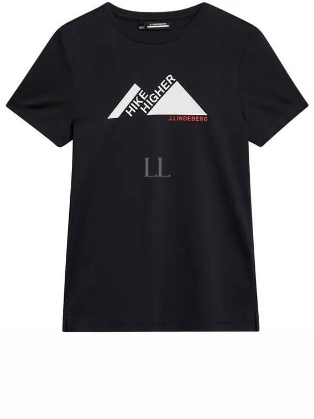 Golf Valeria Graphic Short Sleeve T-Shirt Black - J.LINDEBERG - BALAAN 2