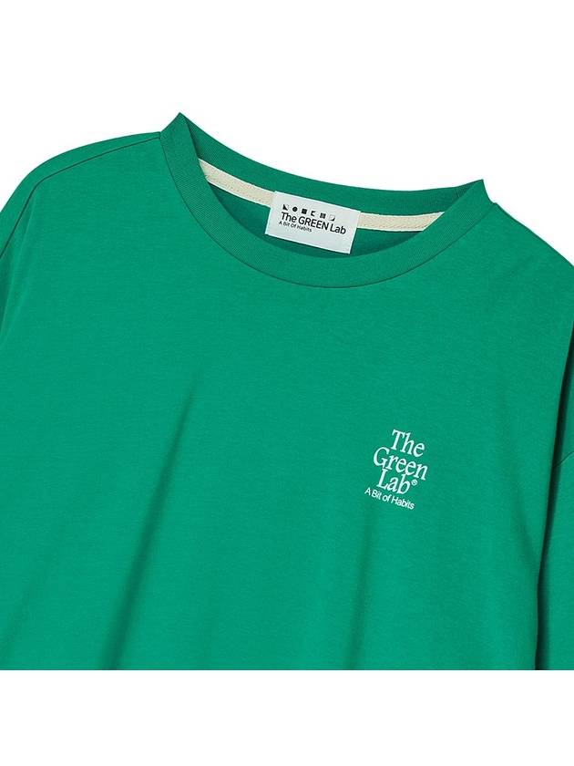 Essential Crop Long Sleeve T-Shirt Green - THE GREEN LAB - BALAAN 3