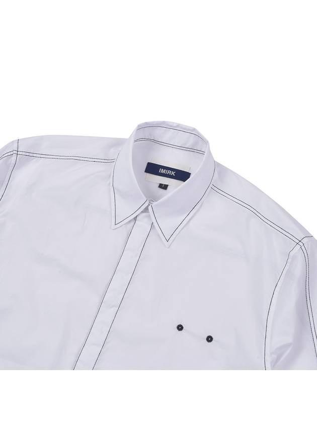 color combination stitch shirt white - IMIRK - BALAAN 6