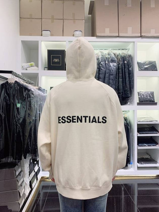 Logo hooded zipup cream - FEAR OF GOD ESSENTIALS - BALAAN 1