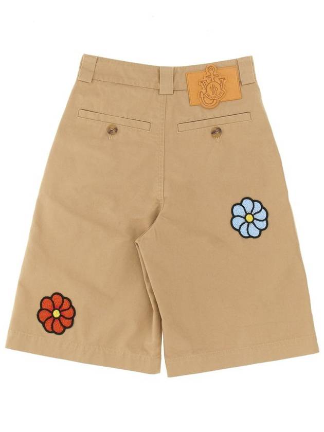 JW Anderson Floral Bermuda Shorts Beige - MONCLER - BALAAN 5