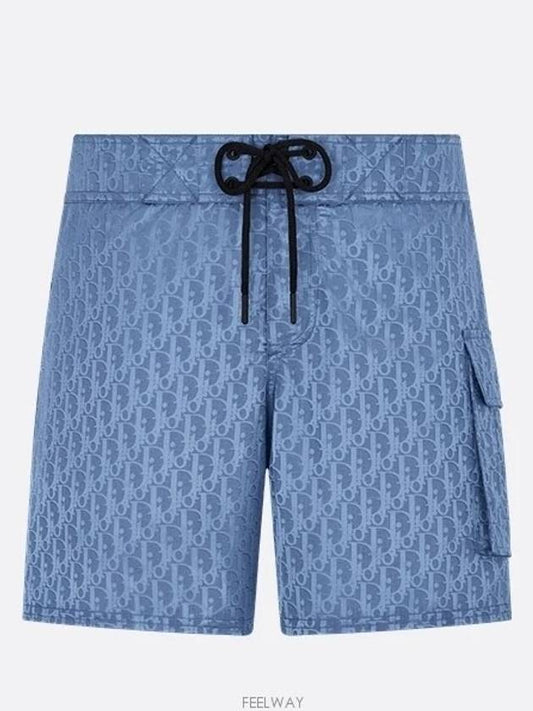 Oblique Parley Swim Shorts Blue - DIOR - BALAAN 2