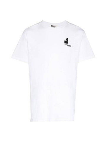 Zafferh Logo Print Cotton Short Sleeve T-Shirt White - ISABEL MARANT - BALAAN 1