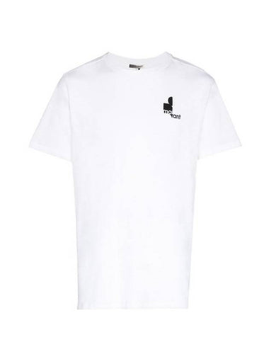 Zafferh Logo Print Cotton Short Sleeve T-Shirt White - ISABEL MARANT - BALAAN 1