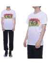 Wolf Rainbow Eyes Short Sleeve T-shirt White - BALMAIN - BALAAN 2