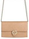 GG Interlocking Chain Strap Cross Bag Beige - GUCCI - BALAAN 2