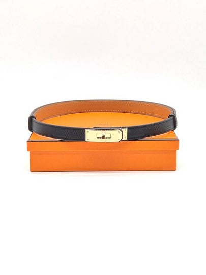 Hermes Kelly 18 Belt Rose Gold Belt Black - HERMES - BALAAN 2