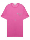 Men's Graffiti Logo Cotton Short Sleeve T-Shirt Pink - ALEXANDER MCQUEEN - BALAAN 2