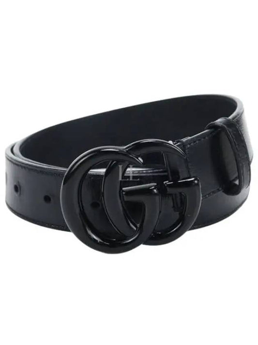 GG Marmont Thin Belt Black - GUCCI - BALAAN 2