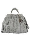 Ruffle Leather Tote Bag Grey - DOLCE&GABBANA - BALAAN 2