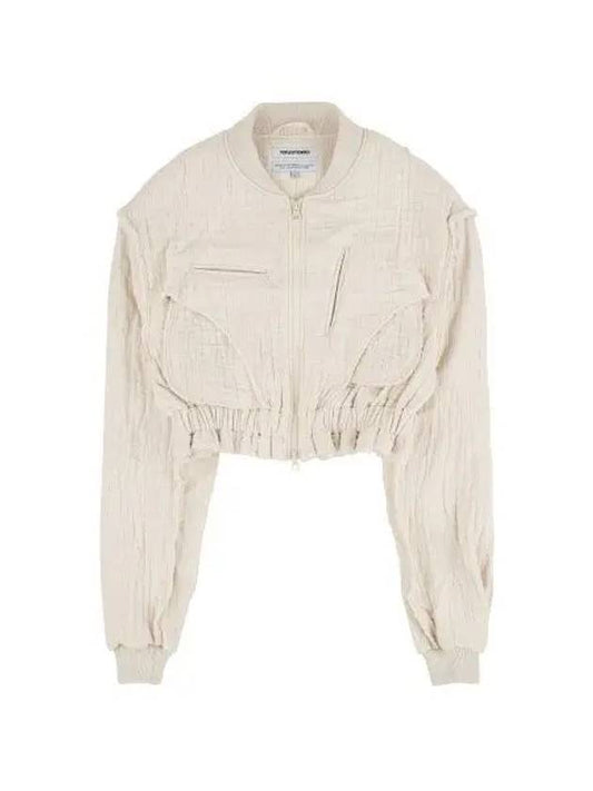 Women's Divide Way Jumper Zip-up Jacket Ivory - PEOPLE OF THE WORLD - BALAAN 2