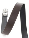 Gancini Reversible Adjustable Leather Belt Black Dark Brown - SALVATORE FERRAGAMO - BALAAN 3