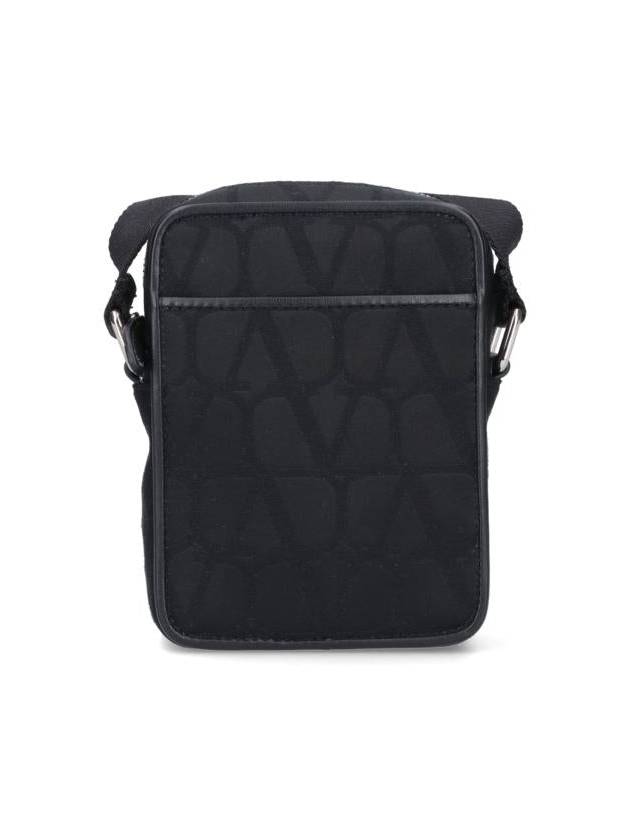 V Logo Pattern Cross Bag Black - VALENTINO - BALAAN 4