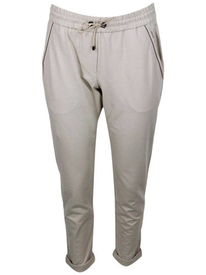 Monilli Line Pocket Cotton Track Pants Beige - BRUNELLO CUCINELLI - BALAAN 2