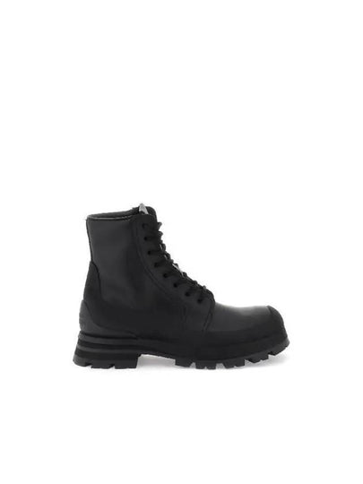 Wander Leather Combat Boots Black - ALEXANDER MCQUEEN - BALAAN 2