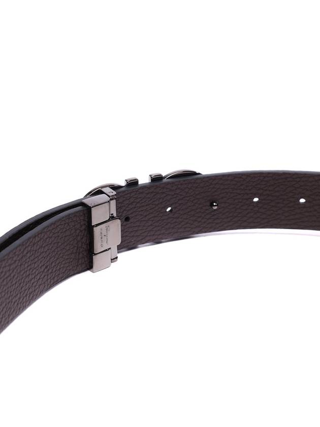 Reversible Gancini Belt Black Hickory - SALVATORE FERRAGAMO - BALAAN 7