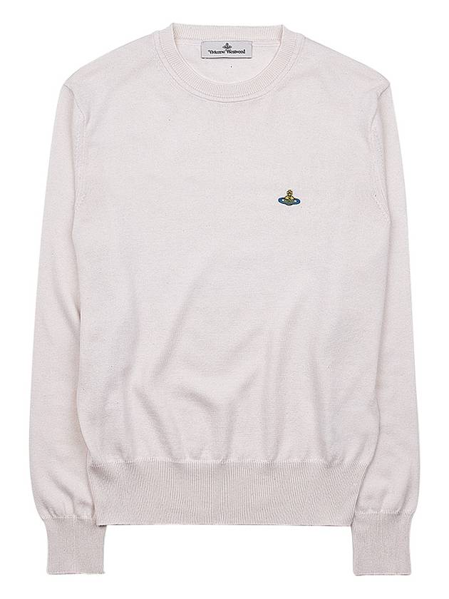 ORB Embroidered Crew Neck Knit Top Cream - VIVIENNE WESTWOOD - BALAAN 2