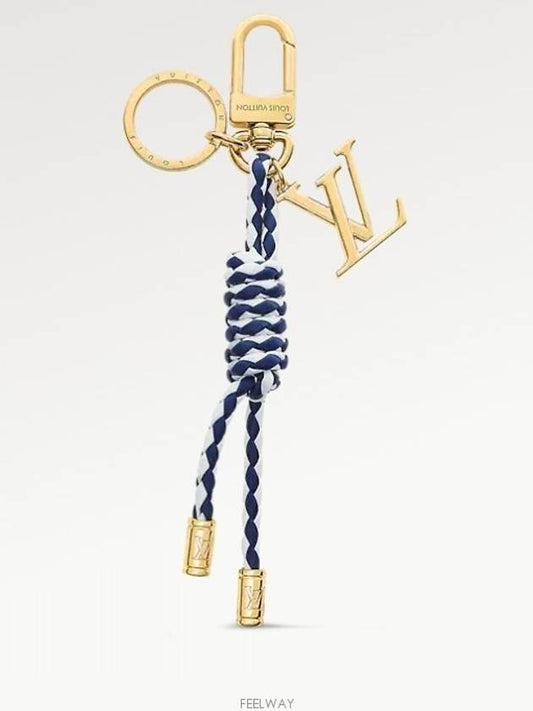 Nautical Knot Bag Charm Key Holder Gold Blue - LOUIS VUITTON - BALAAN 2