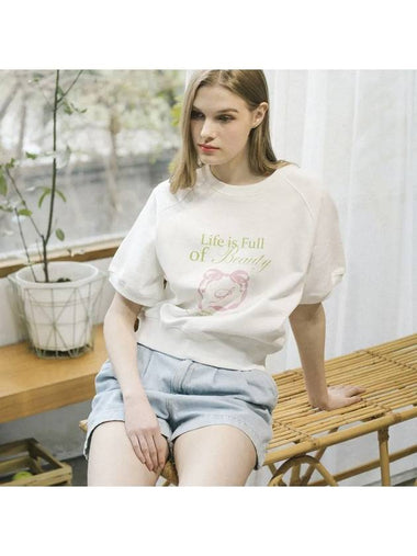 Classic Ribbon Half Sweat Shirts OFF WHITE - LE SOLEIL MATINEE - BALAAN 1