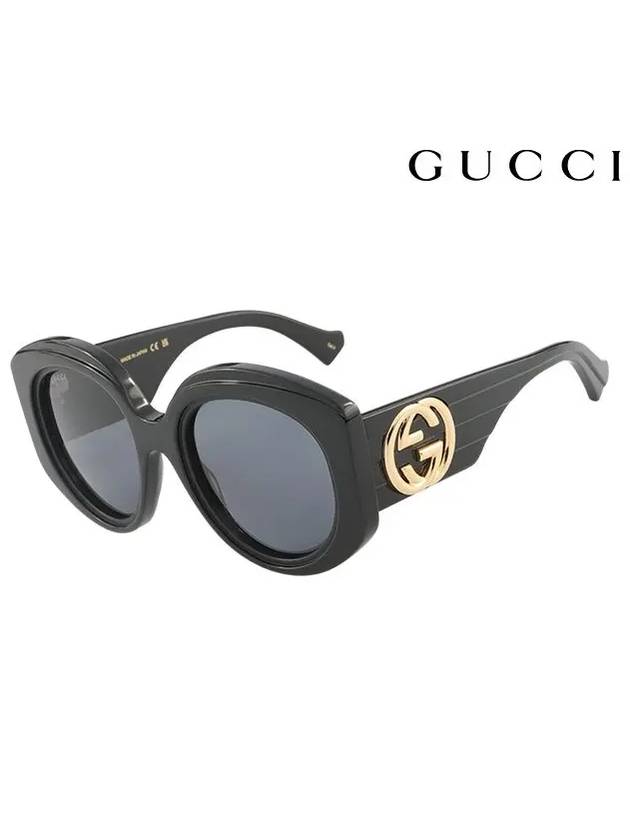 Round Acetate Sunglasses Black - GUCCI - BALAAN 2