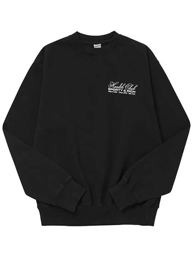 Crewneck Cotton Sweatshirt Black - SPORTY & RICH - BALAAN 4