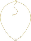 Clair D Lune Necklace Gold Finish Metal White Resin Pearls White Crystals - DIOR - BALAAN 1