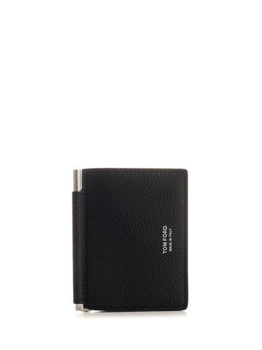 Men's T Line Clip Card Wallet Black - TOM FORD - BALAAN 1