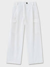 Tencel Cotton Pleates Wide Pants White - NOIRER FOR WOMEN - BALAAN 3