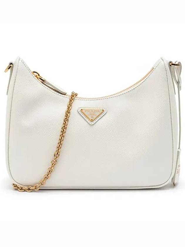 Re-Edition 2005 Saffiano Leather Shoulder Bag White - PRADA - BALAAN 2