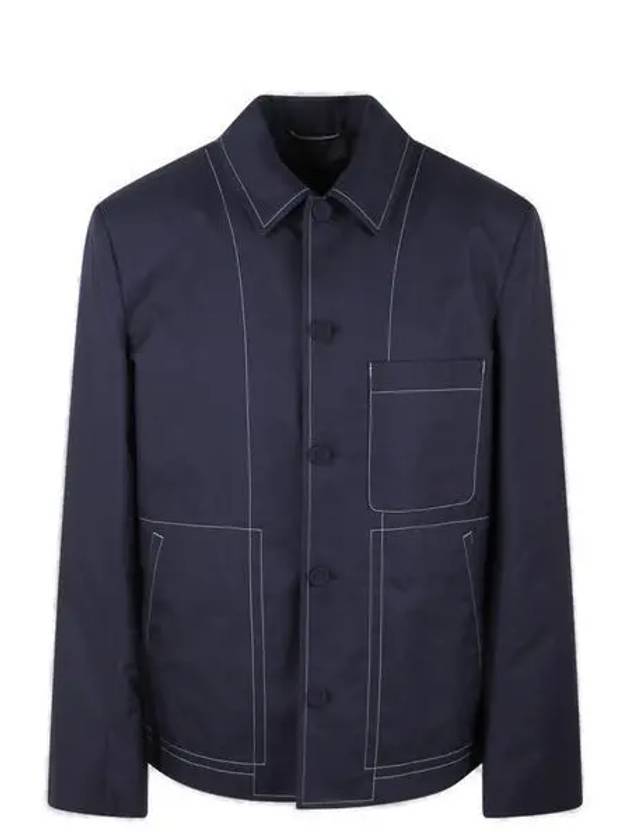 Workwear Cotton Silk Canvas Jacket Navy - DIOR - BALAAN 2