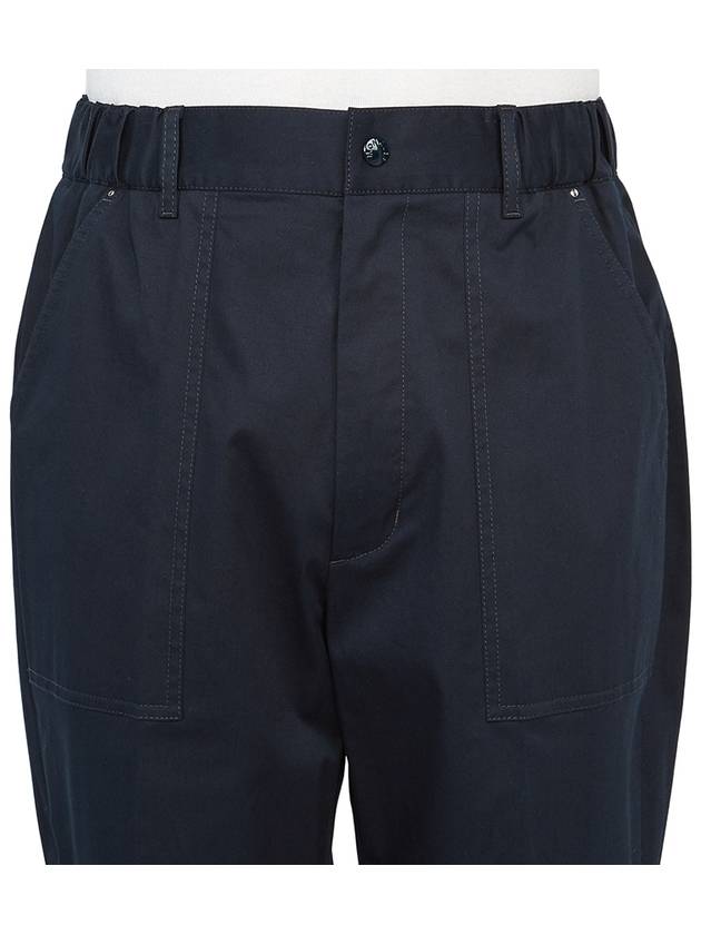 Gabardine Straight Pants Navy - MONCLER - BALAAN 6