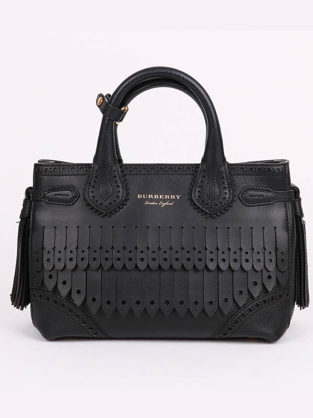 Black banner brogue tote and shoulder bag - BURBERRY - BALAAN 1