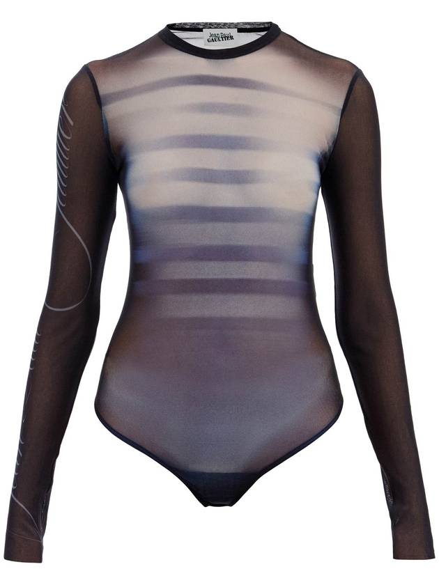 printed mesh body suit for - JEAN PAUL GAULTIER - BALAAN 1