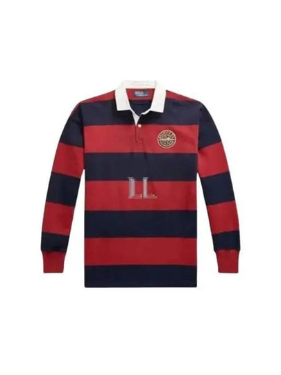 Classic Fit Striped Jersey Polo Shirt Red Navy - POLO RALPH LAUREN - BALAAN 2