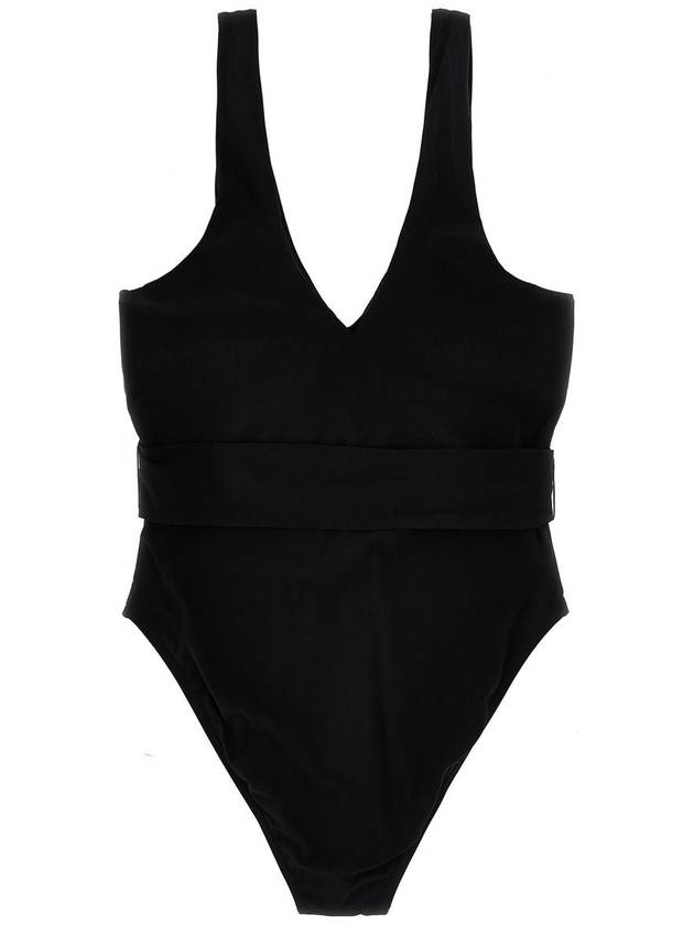 Miller Plunge One Piece Swimsuit Black - TORY BURCH - BALAAN 4