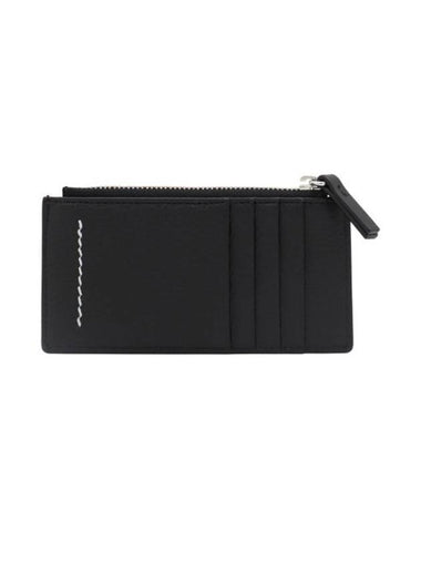 Embossed Logo Card Wallet Black - MAISON MARGIELA - BALAAN 1