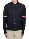 Merino Wool Armband Long Sleeve Shirt Navy - THOM BROWNE - BALAAN 3