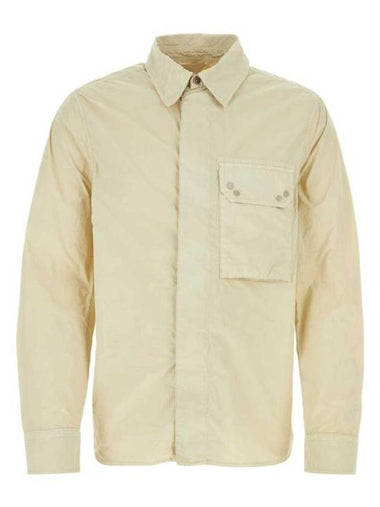 Classic Collar Garment Dyed Cotton Long Sleeve Shirt Beige - TEN C - BALAAN 1