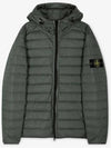 Loom Woven Chambers R Nylon Down TC Light Hoodie Down Jacket Green - STONE ISLAND - BALAAN 3