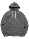 Classic Embroidered Logo Zip Up Hoodie Grey - POLO RALPH LAUREN - BALAAN 2