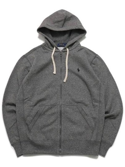 Classic Embroidered Logo Zip Up Hoodie Grey - POLO RALPH LAUREN - BALAAN 2