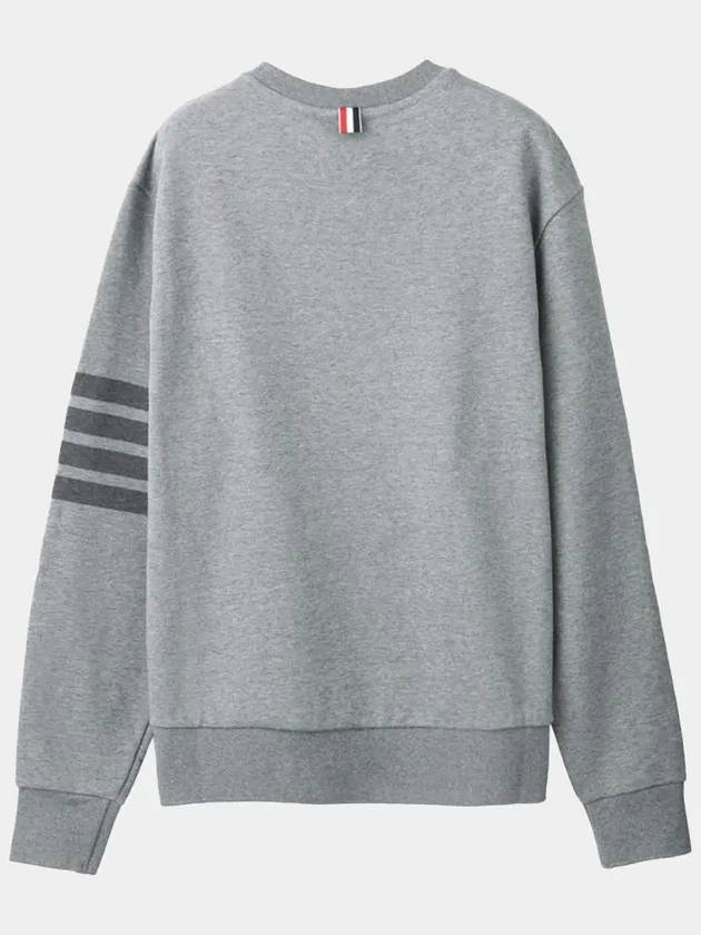 4 Bar Tonal Crew Neck Sweatshirt Grey - THOM BROWNE - BALAAN 3