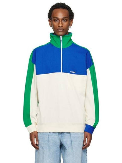 Ariann Half Zip Cotton Sweatshirt Green - ISABEL MARANT - BALAAN 2